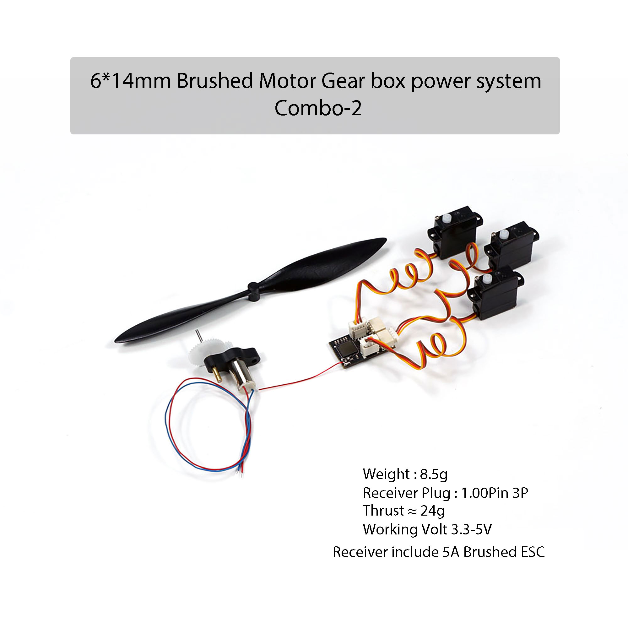 AEORC 6x14 Brushed Motor Combo - Brushless Motor Thrust Test Stand recension och pris