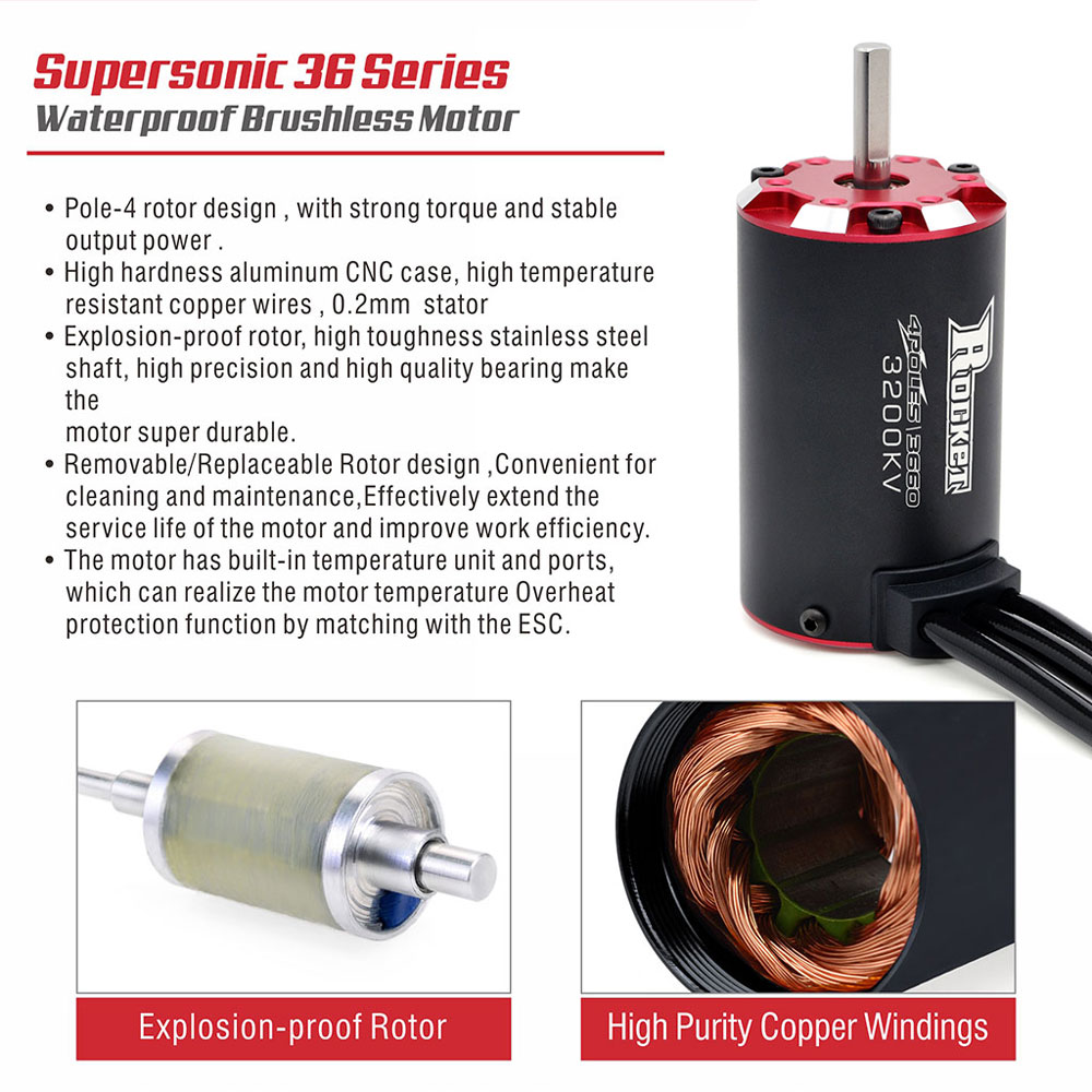 Rocket RC V2 Supersonic 3650 3 - Brushless Motor Thrust Test Stand recension och pris